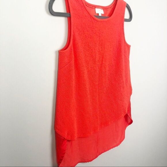 ANTHROPOLOGIE | DELETTA Sania Orange High Low Tank Top Women’s Size Small - Picture 3 of 9